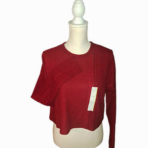 NWT-PURRRRFECT SCARLET RED Lightweight knit short sweater! Size M-S Wild Fable